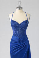 Rosalind Beaded Corset Mermaid Evening Gown