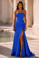Vivienne Strapless Satin Formal Gown