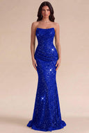 Isabella Strapless Sequin Mermaid Prom Gown