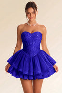 Seraphina Sequin Layered Tulle Mini Dress
