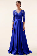 Clara Lace Satin Mother of the Bride Dress