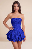 Seraphina Strapless Bubble Ruffle Corset Mini Dress