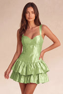 Celeste Tiered Ruffle Mini Homecoming Dress