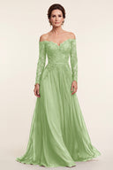 Seraphina Off-Shoulder Lace Evening Gown