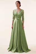 Clara Lace Satin Mother of the Bride Dress