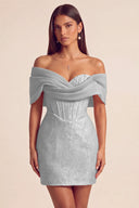 Cleopatra Off the Shoulder Sequin Mini Dress