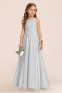 Ophelia Chiffon Ruched Elegant Flower Girl Dress