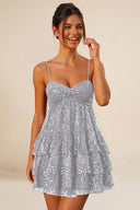 Seraphina Sequin Tiered Mini Homecoming Dress