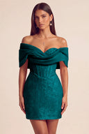 Cleopatra Off the Shoulder Sequin Mini Dress