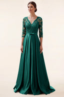 Clara Lace Satin Mother of the Bride Dress