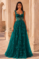 Aurora 3D Butterfly Lace Tulle Prom Dress