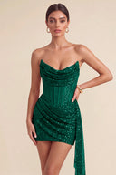 Cleopatra Sequin Corset Mini Dress
