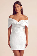 Cleopatra Off the Shoulder Sequin Mini Dress
