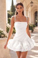 Marigold Multi-Tiered Ruffled Mini Party Dress