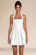 Celestina Jacquard Halter Corset Mini Dress