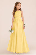 Ophelia Chiffon Ruched Elegant Flower Girl Dress