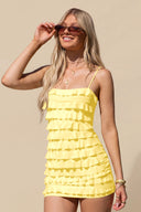 Elowen Ruffle Tiered Mini Slip Homecoming Dress