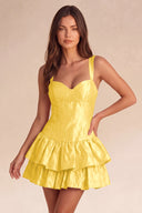 Celeste Tiered Ruffle Mini Homecoming Dress