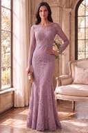 Seraphina Floral Lace Long Sleeve Mother of the Groom Gown