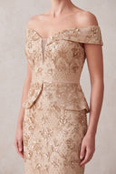 Eleanor Sequin Peplum Mermaid Formal Gown
