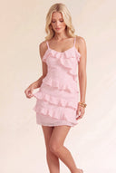 Lila Tiered Ruffle Spaghetti Strap Mini Dress