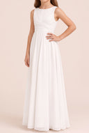 Ophelia Chiffon Ruched Elegant Flower Girl Dress