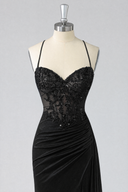 Rosalind Beaded Corset Mermaid Evening Gown