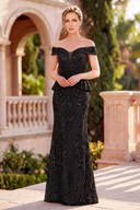 Eleanor Sequin Peplum Mermaid Formal Gown