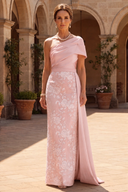 Vivian Asymmetric Floral Mother of the Bride Gown