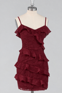 Lila Tiered Ruffle Spaghetti Strap Mini Dress