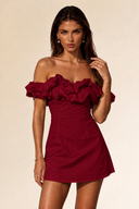 Ruffle Off-Shoulder Mini Dress