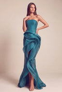 Celestia Mermaid Ruffle High Front Slit Maxi Dress