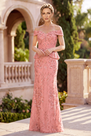 Eleanor Sequin Peplum Mermaid Formal Gown