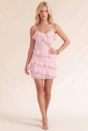 Lila Tiered Ruffle Spaghetti Strap Mini Dress