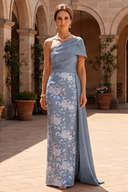 Vivian Asymmetric Floral Mother of the Bride Gown