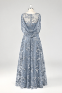Aurelia Embroidered Sheer Sleeve Mother of the Bride Gown