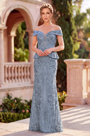Eleanor Sequin Peplum Mermaid Formal Gown