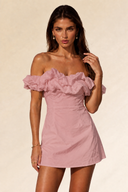 Ruffle Off-Shoulder Mini Dress