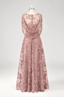 Aurelia Embroidered Sheer Sleeve Mother of the Bride Gown