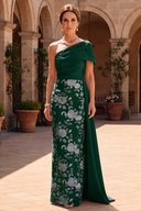 Vivian Asymmetric Floral Mother of the Bride Gown