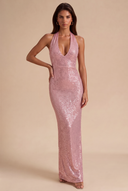 Cassiopeia Sequin Halter Prom Gown