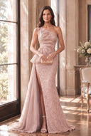 Cassiopeia One-Shoulder Sparkly Mother of the Bride Gowns