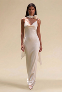 Isabella Satin Maxi Bridesmaid Dress