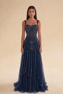 Valeria Beaded Mermaid Evening Gown