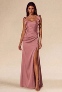 Lucinda Satin Maxi Bridesmaid Dress