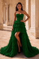 Ophelia Glitter High Low Tulle Prom Gown