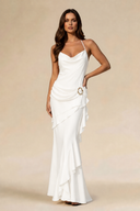 Lucinda Satin Spaghetti Straps Bridesmaid Dress