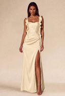Lucinda Satin Maxi Bridesmaid Dress