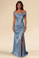 Aurora Satin Maxi Evening Dress