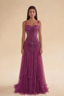 Valeria Beaded Mermaid Evening Gown